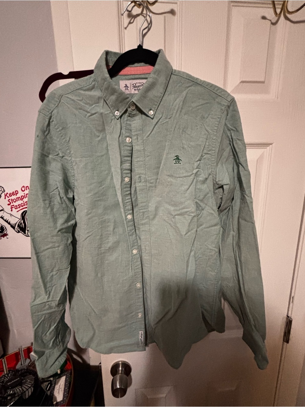 Original Penguin Sage Green Button-Down Oxford Shirt